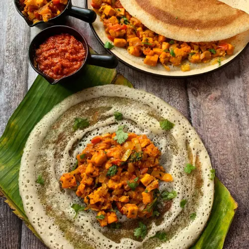 Delicious Paneer Manchurian Dosa at Tender Coconut in Calgary, AB